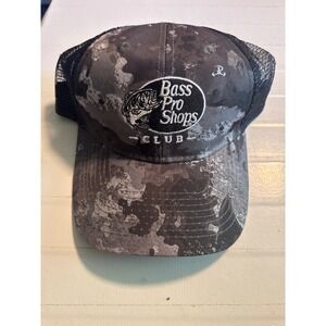 Bass Pro Shops Trucker Hat Men OSFM Grey Camo New Mesh Snapback Cap